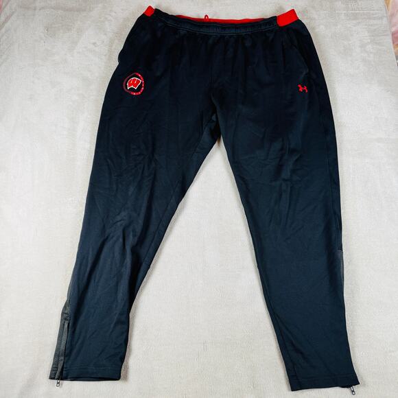 Wisconsin Badger Track Pants Men 2XLT Tall Under Armour  Football College‎ NCAA - Picture 1 of 13